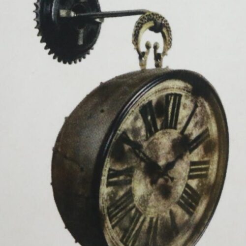 Iron Hangging Clock with Brass Hook HET-018