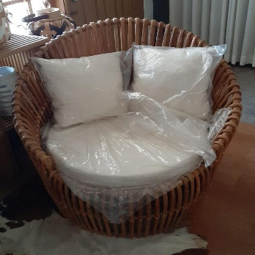 Round Bean Lounge Chair With Cushion  HOF-016