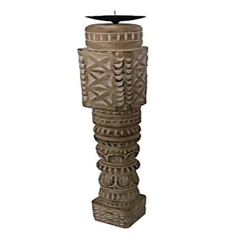 Tower White Candle Holder CCN-002